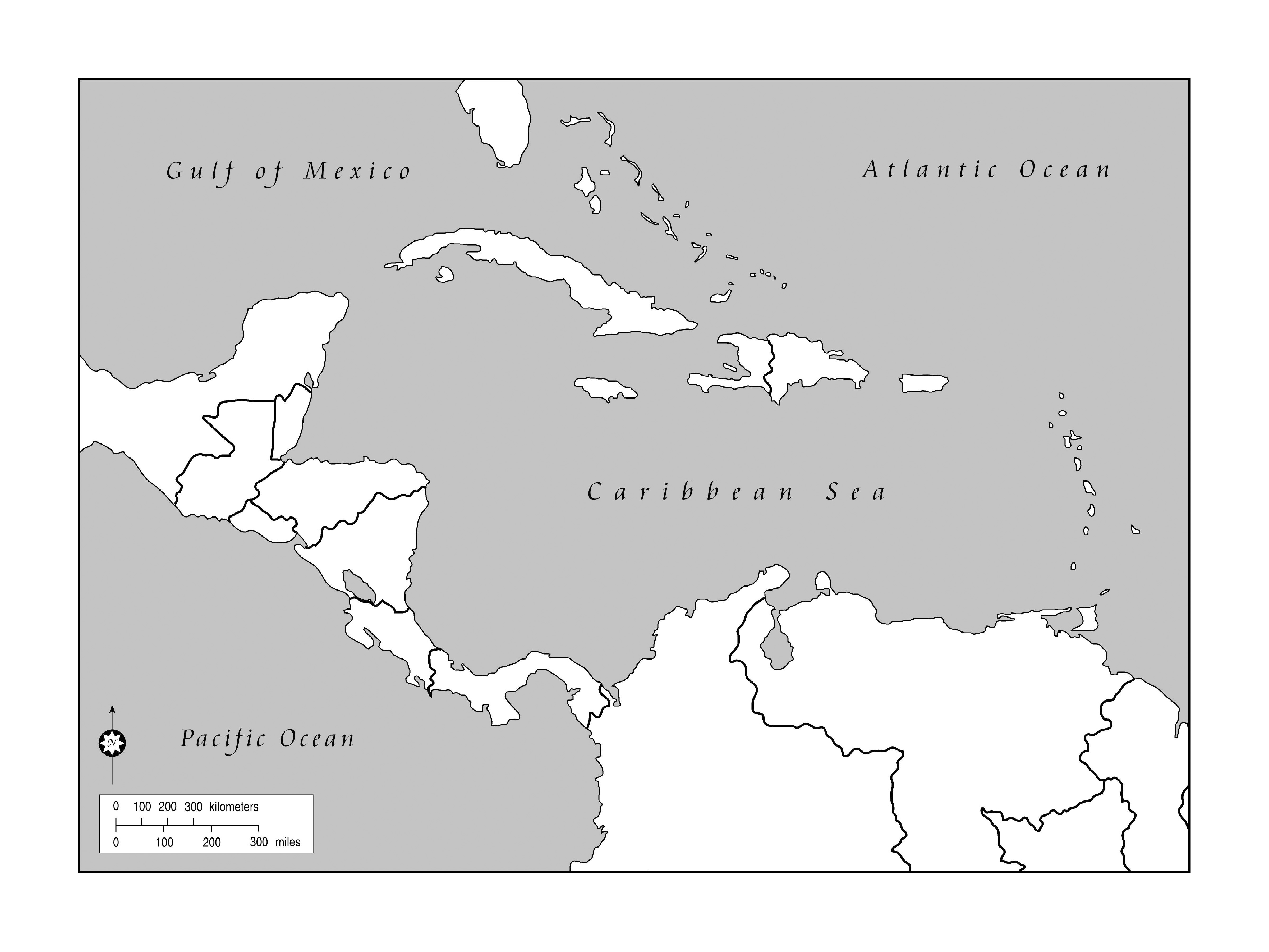 Printable Blank Map Caribbean Images And Photos Finder
